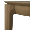 Bok bank - teak - 146cm - onbehandeld