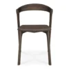 Bok stoel - bruin eiken - warm brown stof