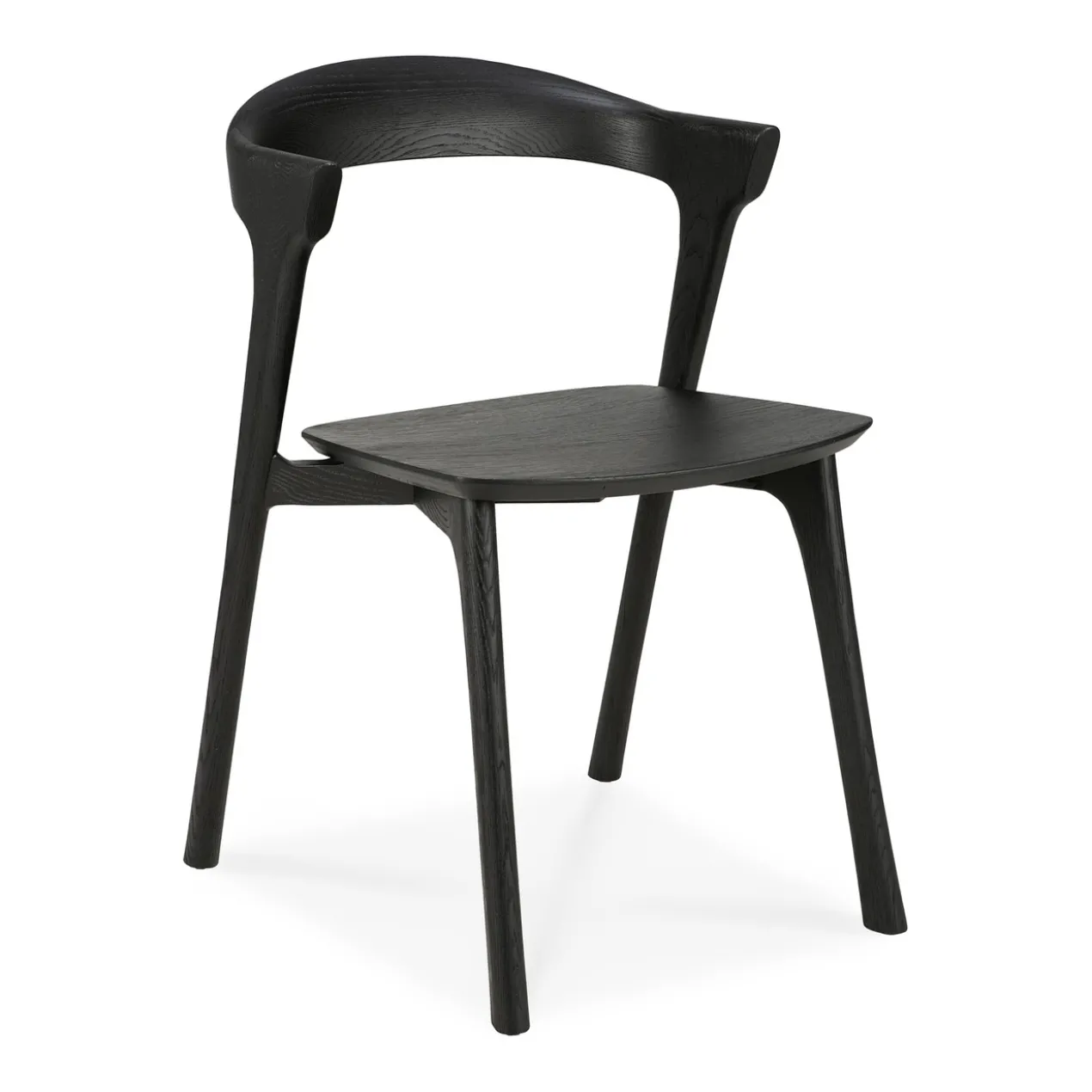 Bok stoel - eiken zwart - gelakt
