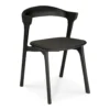 Bok stoel - eiken zwart - soft black stof