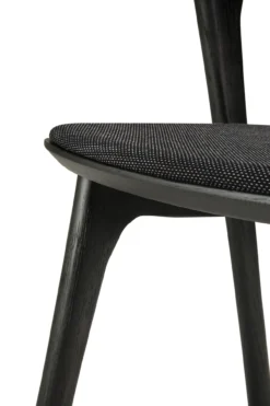 Bok stoel - eiken zwart - soft black stof