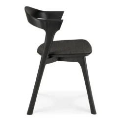 Bok stoel - eiken zwart - soft black stof
