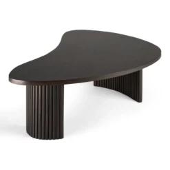 Boomerang koffietafel - donker mahonie - klein