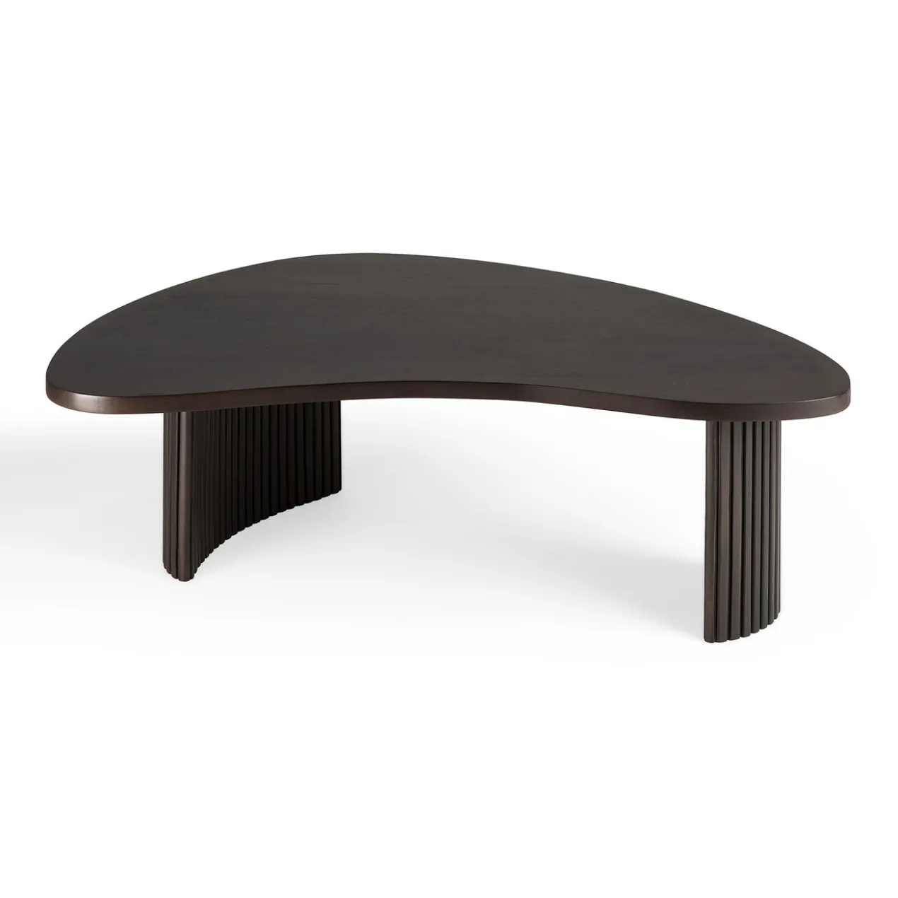 Boomerang koffietafel - donker mahonie - klein