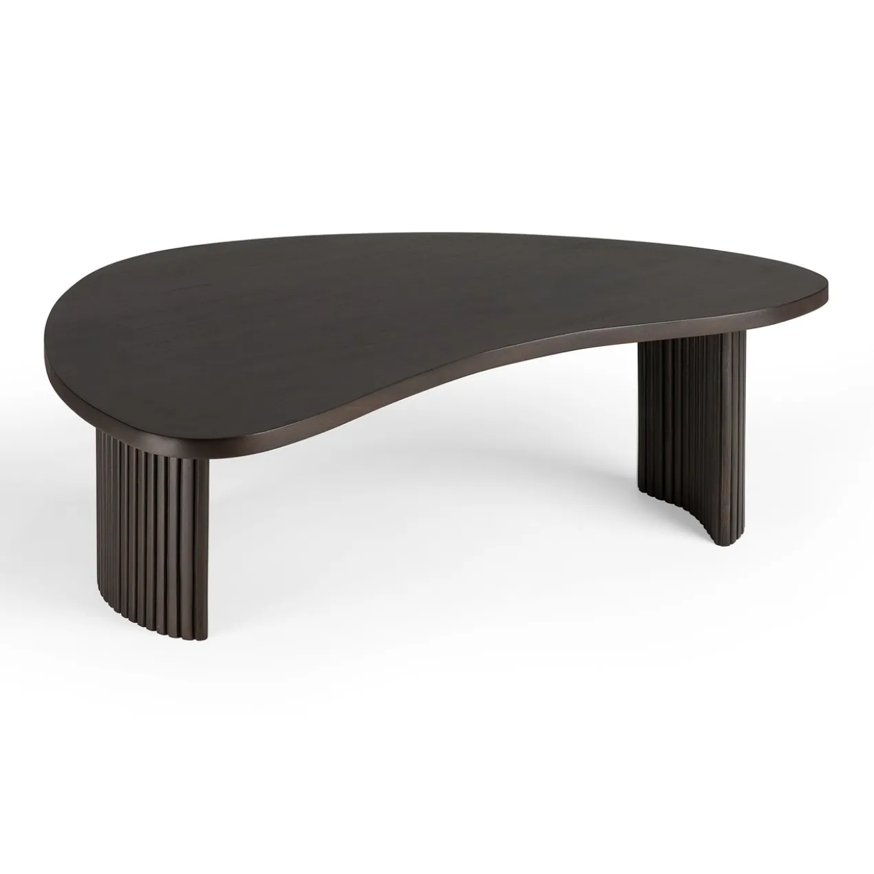 Boomerang koffietafel - donker mahonie - klein