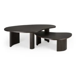 Boomerang koffietafel - donker mahonie - groot