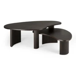 Boomerang koffietafel - donker mahonie - groot