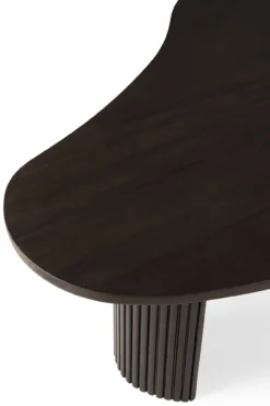 Boomerang koffietafel - donker mahonie - groot