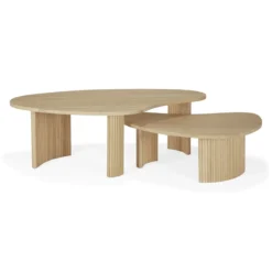 Boomerang koffietafel - eiken - groot