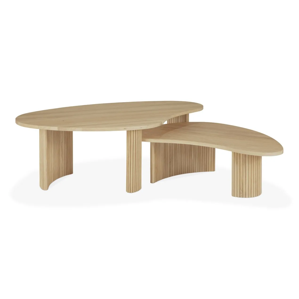 Boomerang koffietafel - eiken - groot