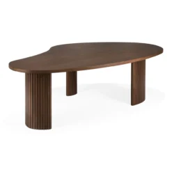 Boomerang koffietafel - teak bruin - groot