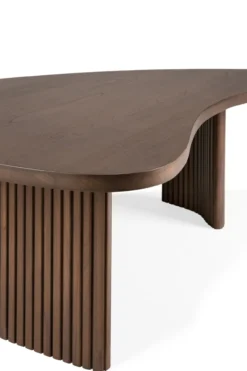 Boomerang koffietafel - teak bruin - klein