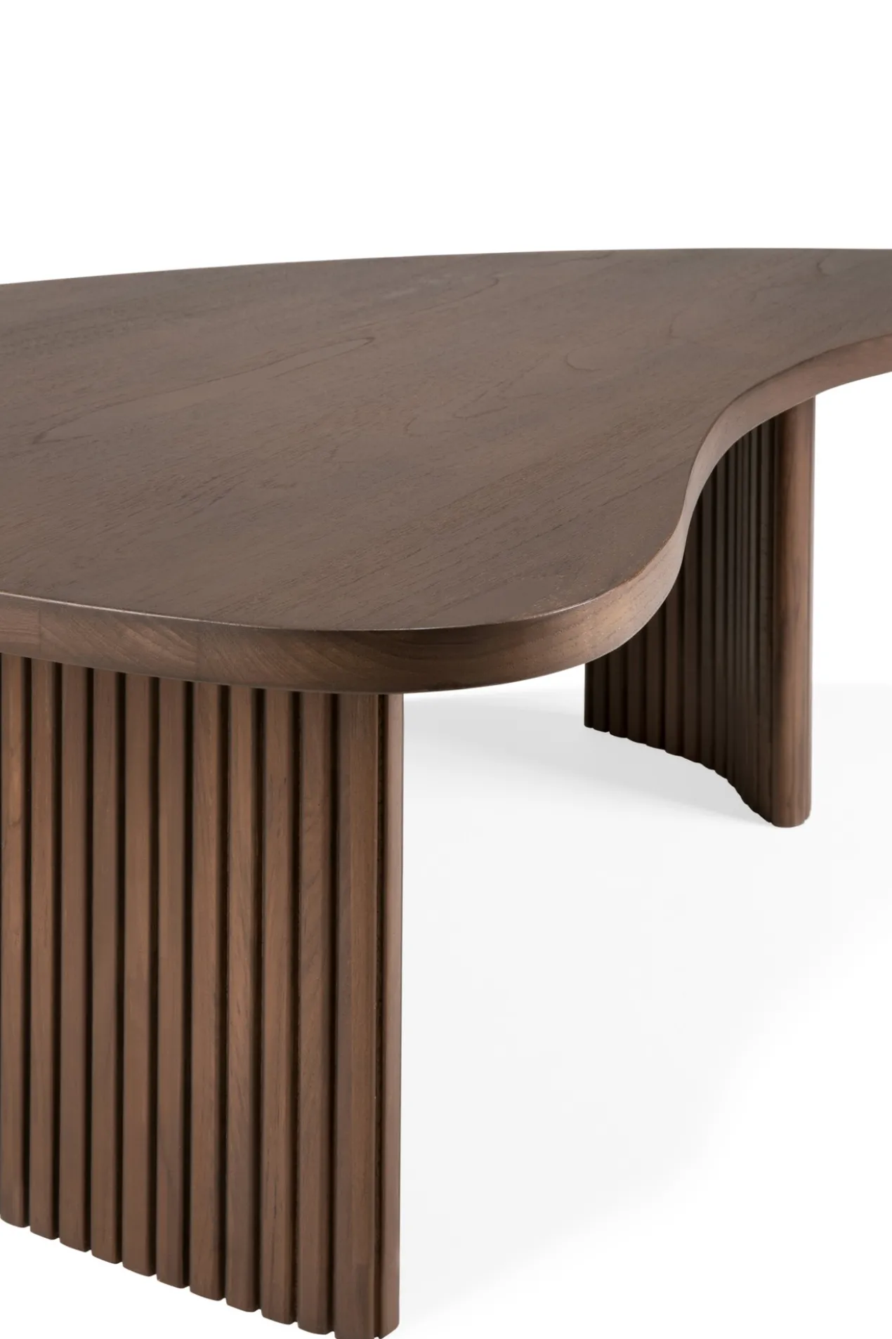 Boomerang koffietafel - teak bruin - klein