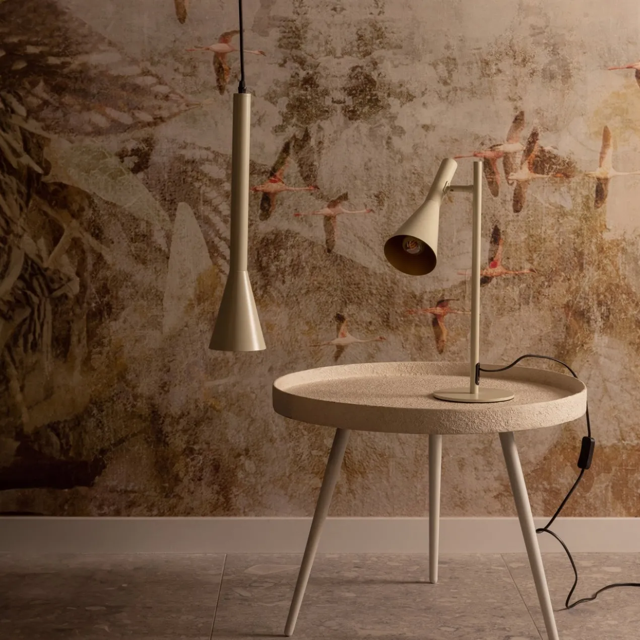 Bounds bijzettafel l hout/metaal naturel 44xo58 cm
