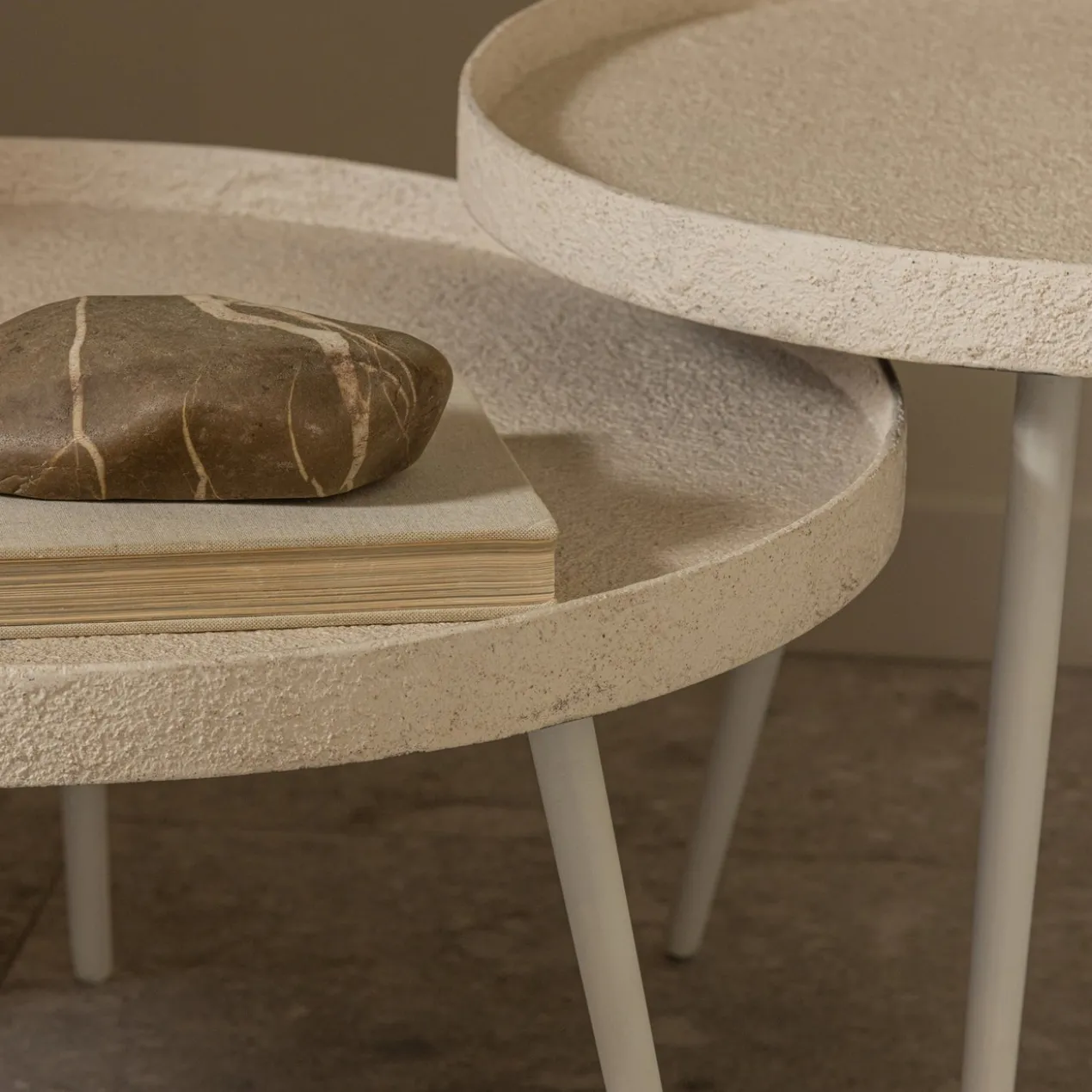 Bounds bijzettafel l hout/metaal naturel 44xo58 cm