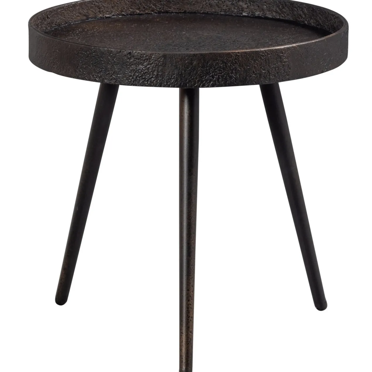 Bounds bijzettafel m hout/metaal antique goud 41xo41 cm