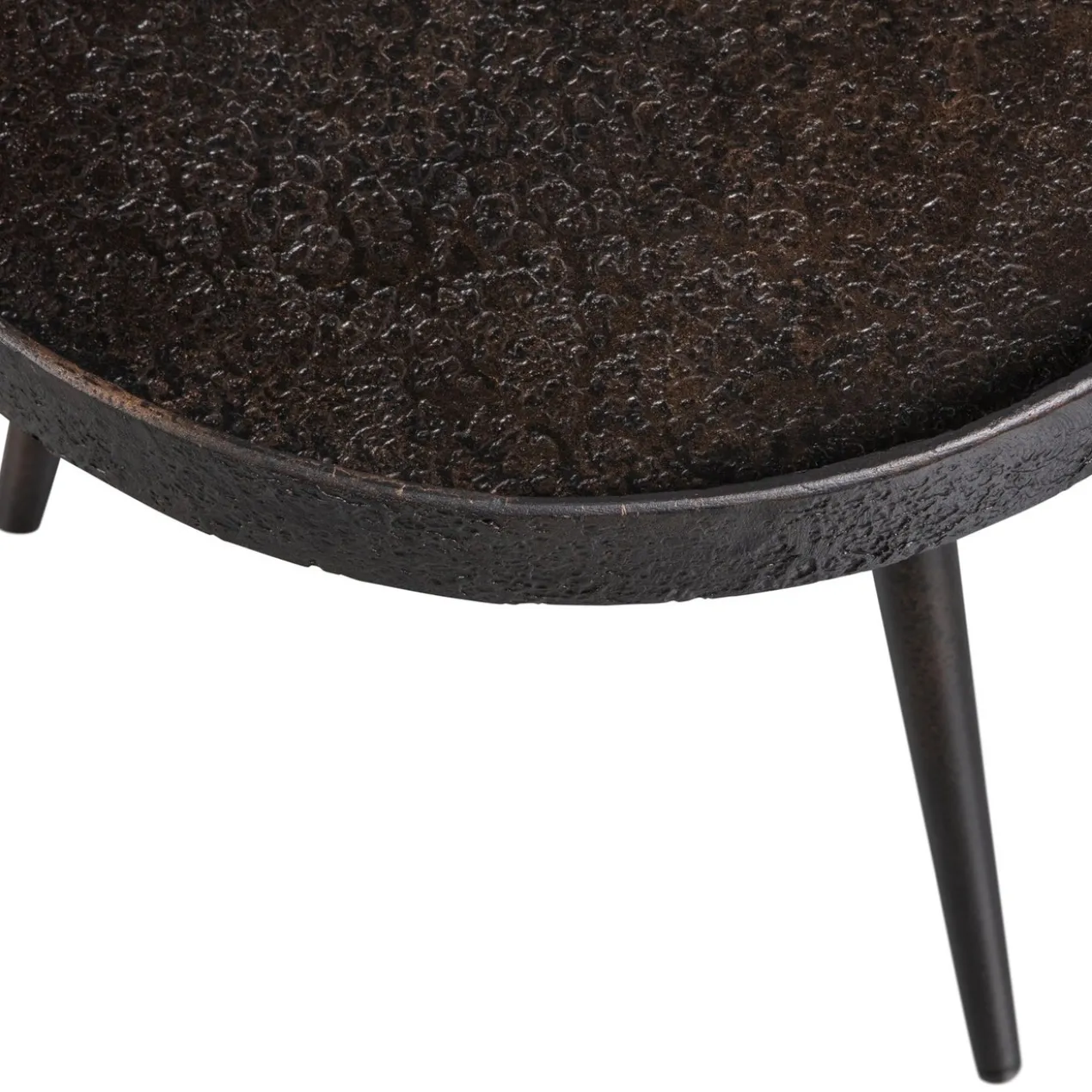 Bounds bijzettafel m hout/metaal antique goud 41xo41 cm
