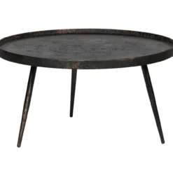 Bounds bijzettafel xl hout/metaal antique goud 40xo76 cm