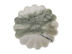 Bowl Flower large marble himalayan green