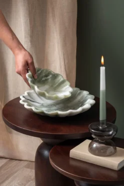 Bowl Flower marble himalayan green