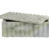 Bowl rectangle with lid marble himalayan green