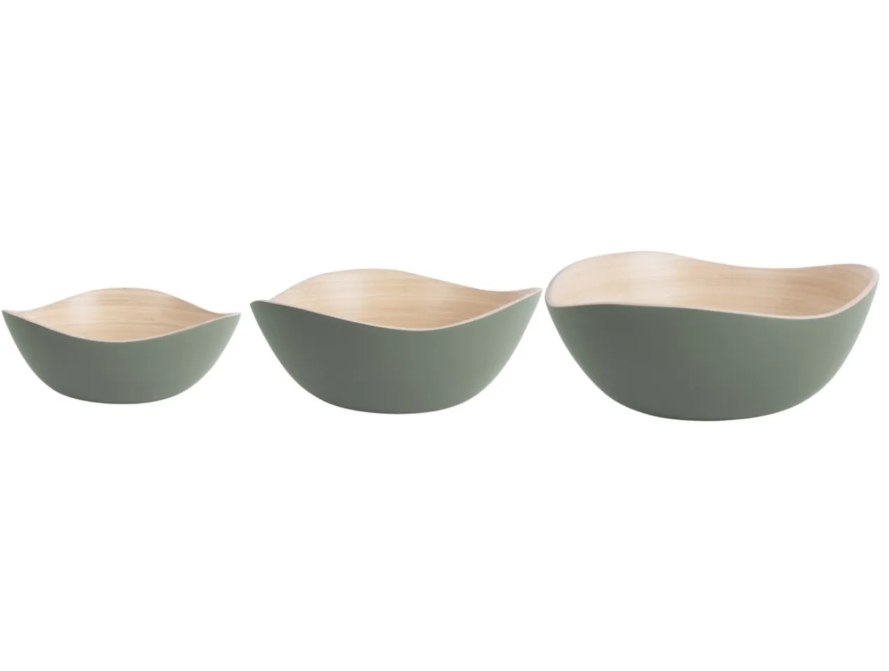 Bowl set Puro Organic bamboo jungle green