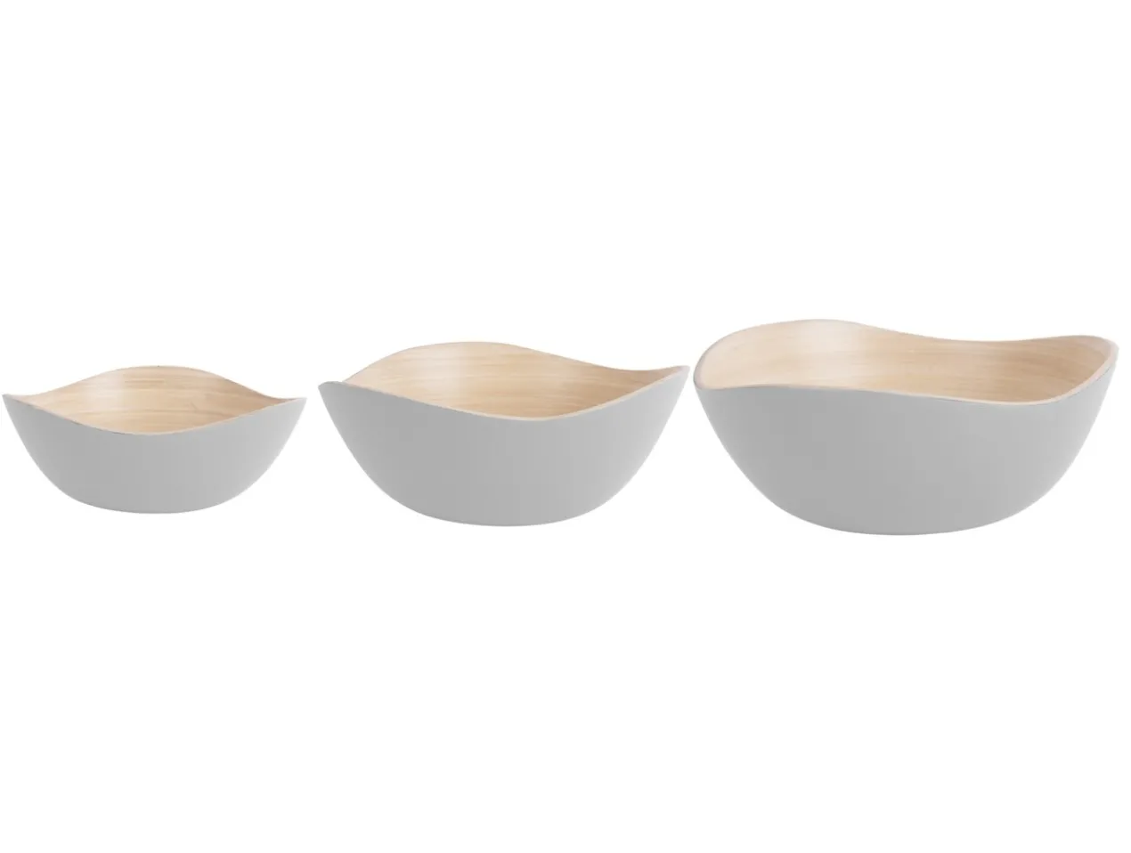 Bowl set Puro Organic bamboo white