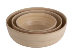 Bowl set Puro Round bamboo natural