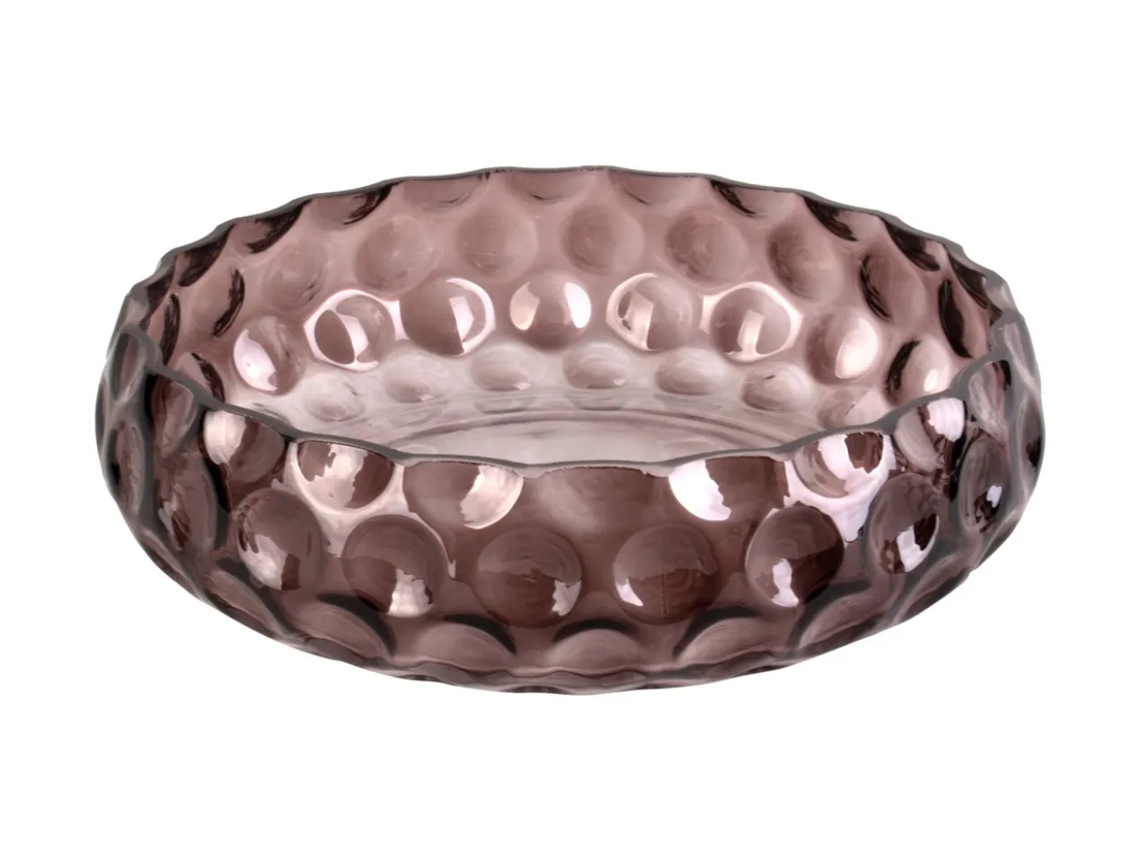 Bowl Speckles glass large chocolate brown