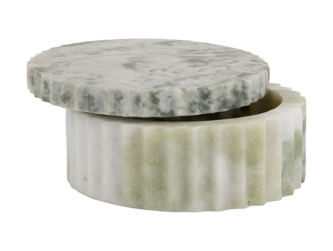 Bowl with lid marble himalayan green