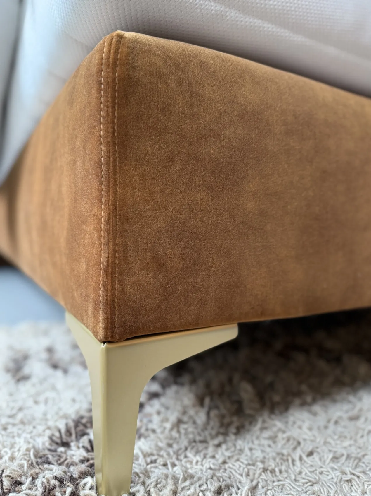Boxspring Sparkle Velvet Gold 180x200
