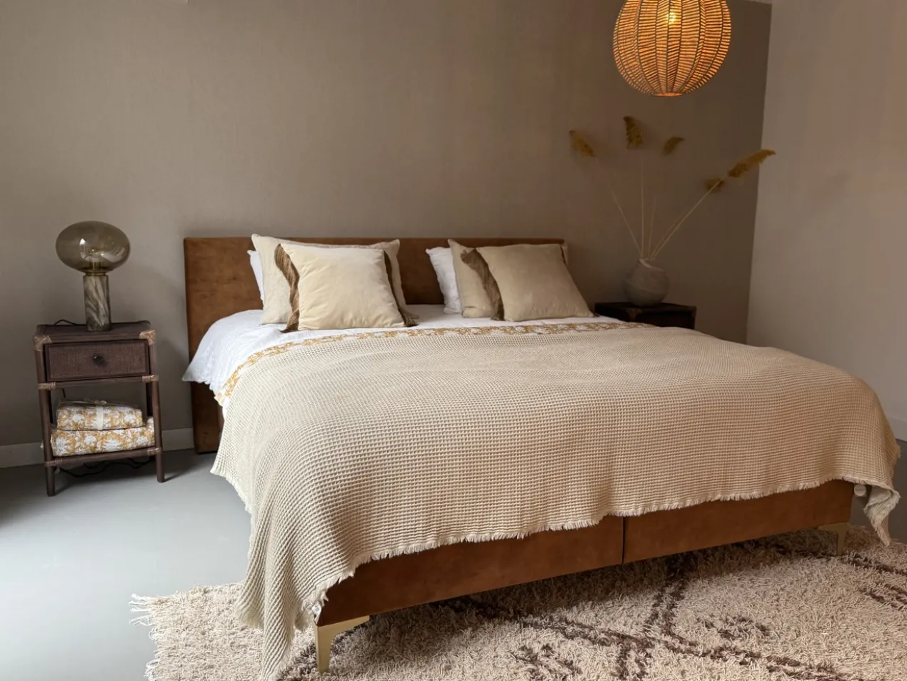 Boxspring Sparkle Velvet Hunter 160x210 cm