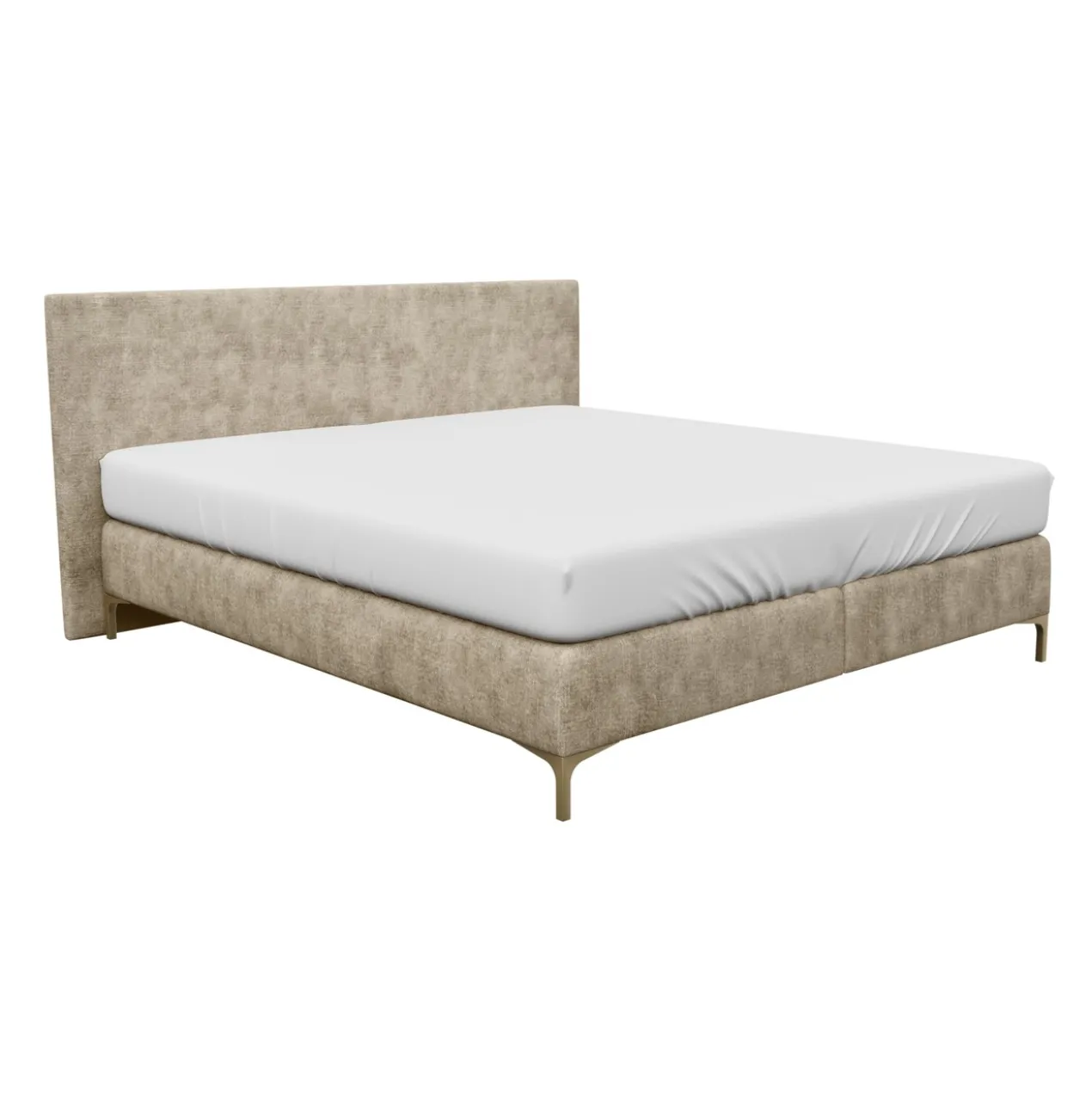 Boxspring Sparkle Velvet Natural 140x200 cm