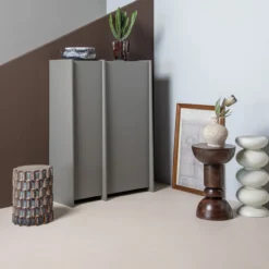 Brilo bijzettafel metaal creme