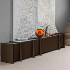 Brock tv meubel 102 cm essen fineer middenbruin [fsc]