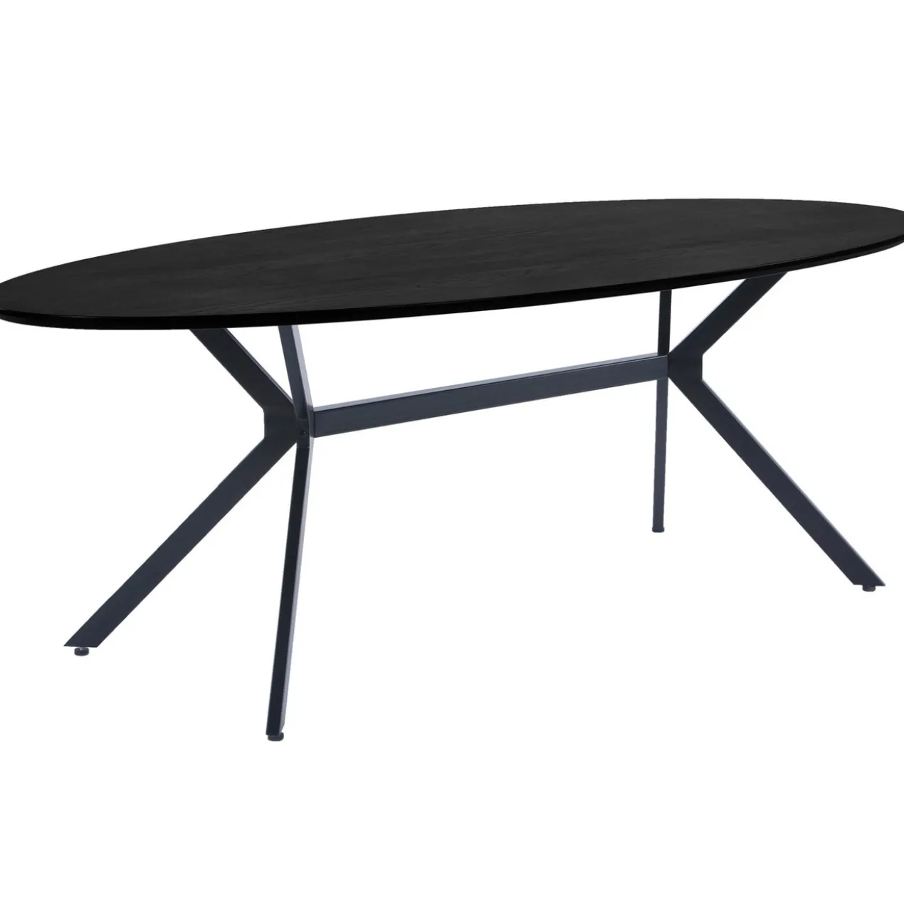 Bruno eettafel ovaal mdf zwart 220x100 cm