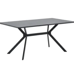 Bruno eettafel rechthoek mdf zwart 160x90 cm