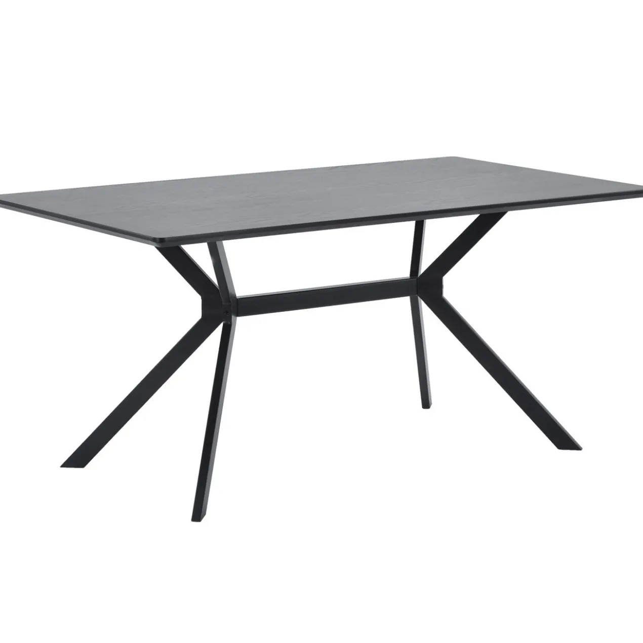 Bruno eettafel rechthoek mdf zwart 160x90 cm