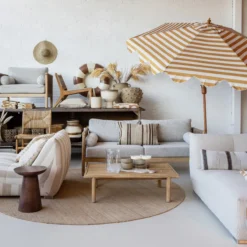 Buitendivan Flynn XL pinstripe beige
