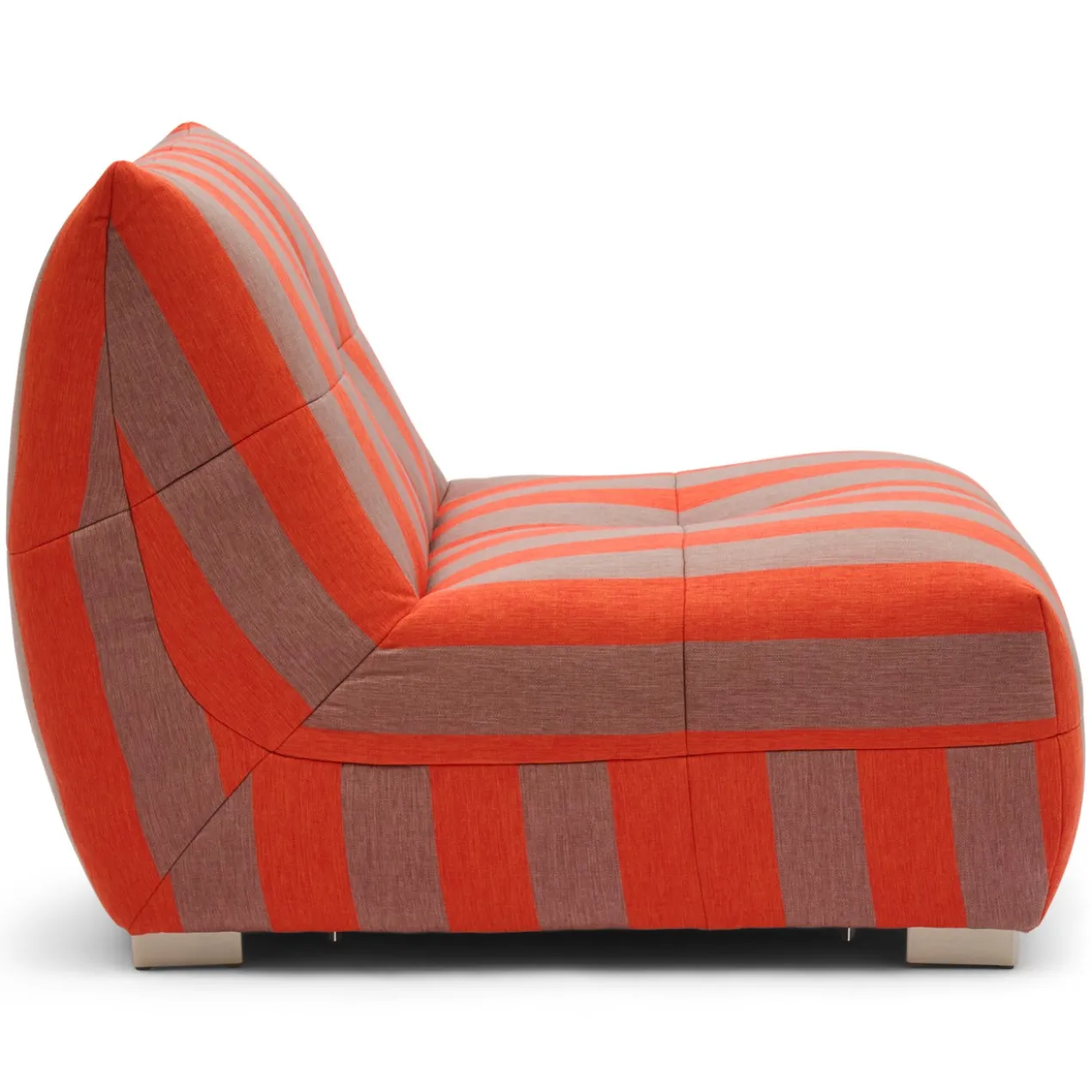 Buitenfauteuil Flynn bold stripe rood