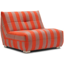Buitenfauteuil Flynn bold stripe rood