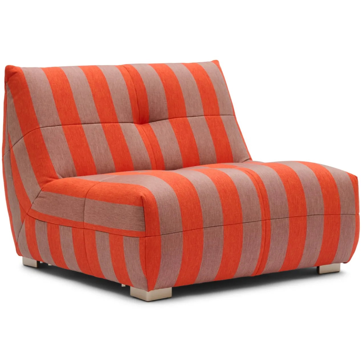 Buitenfauteuil Flynn bold stripe rood