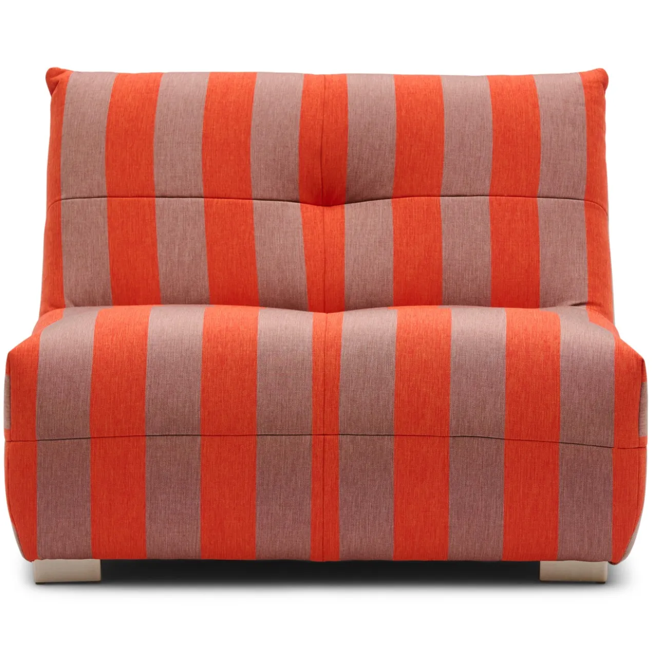 Buitenfauteuil Flynn bold stripe rood