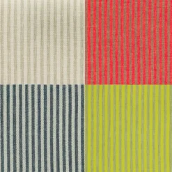 Buitenhocker Flynn pinstripe rood large