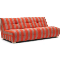 Buiten 3-zitsbank Flynn bold stripe rood