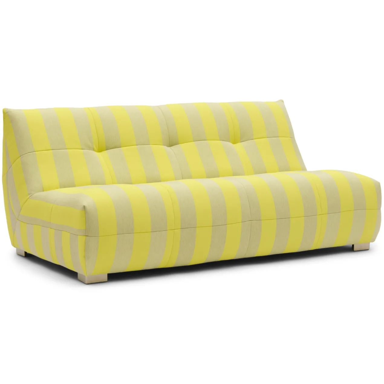 Buiten 2,5-zitsbank Flynn bold stripe geel