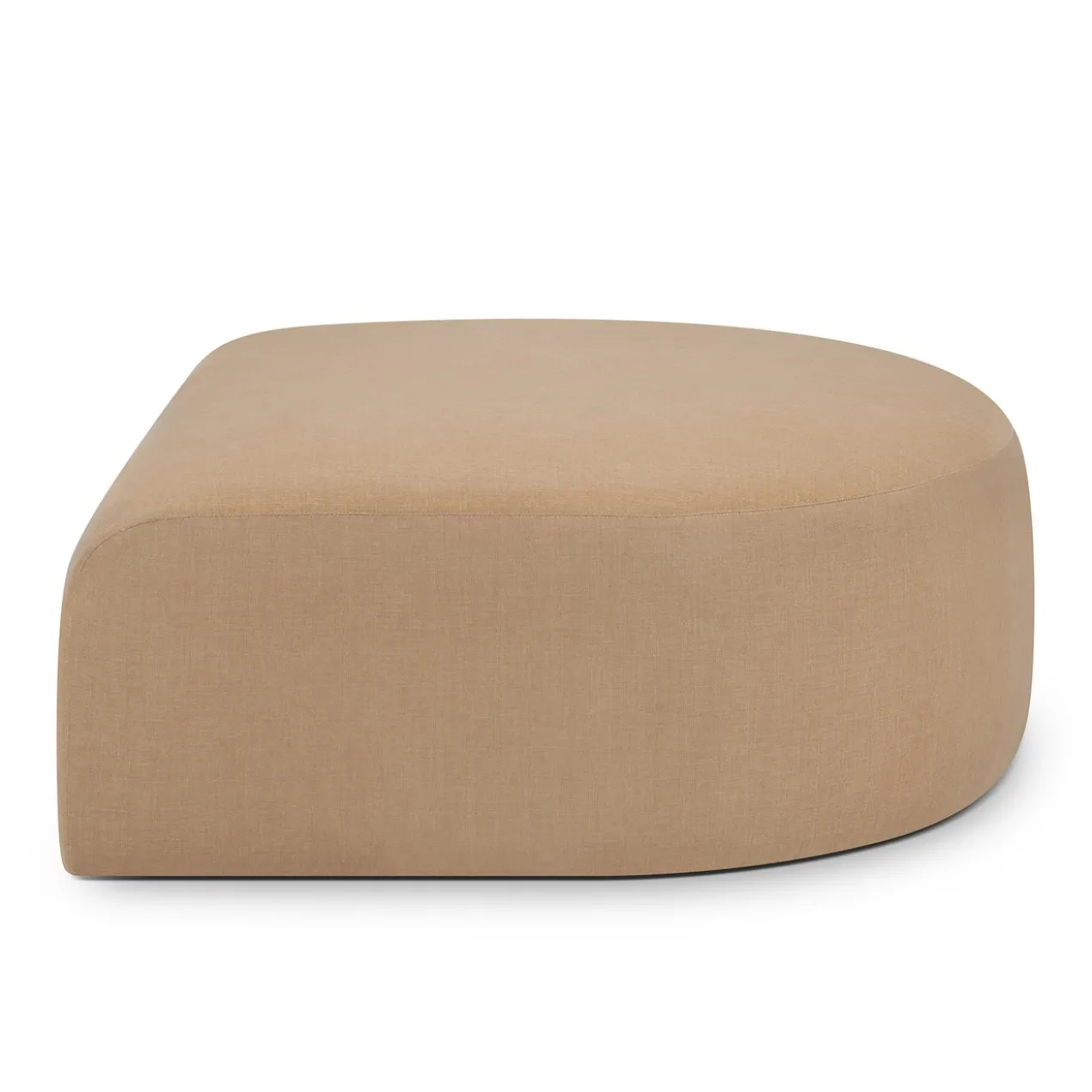 Bulky modulaire sofa - halfronde voetenbank - light sepia