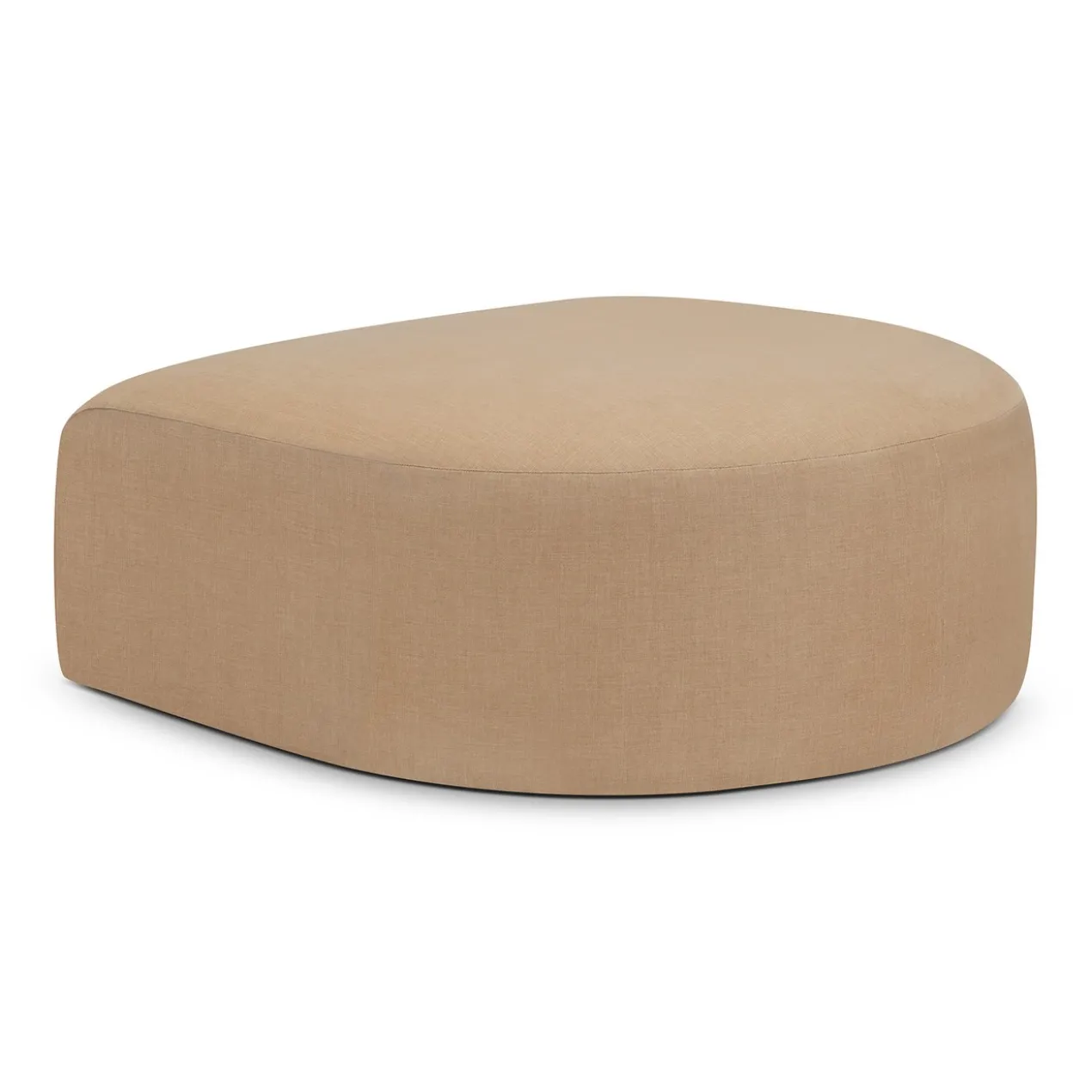 Bulky modulaire sofa - halfronde voetenbank - light sepia