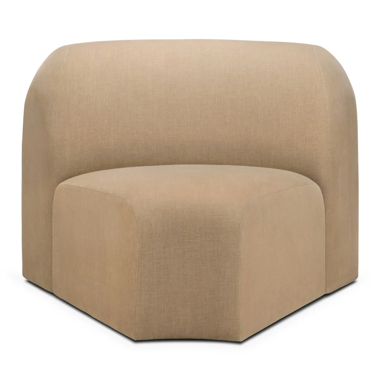 Bulky modulaire sofa - 45° hoekelement - light sepia