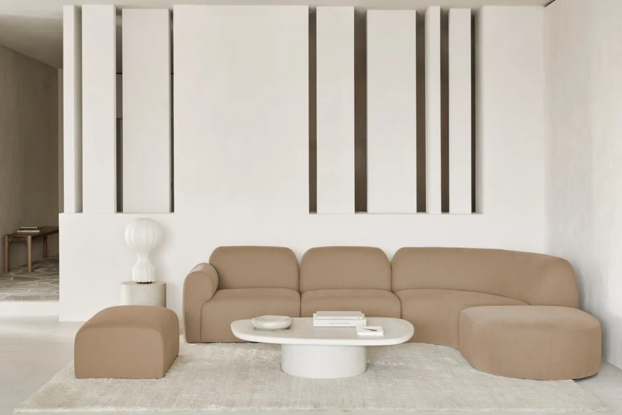 Bulky modulaire sofa - 90° hoekelement - light sepia